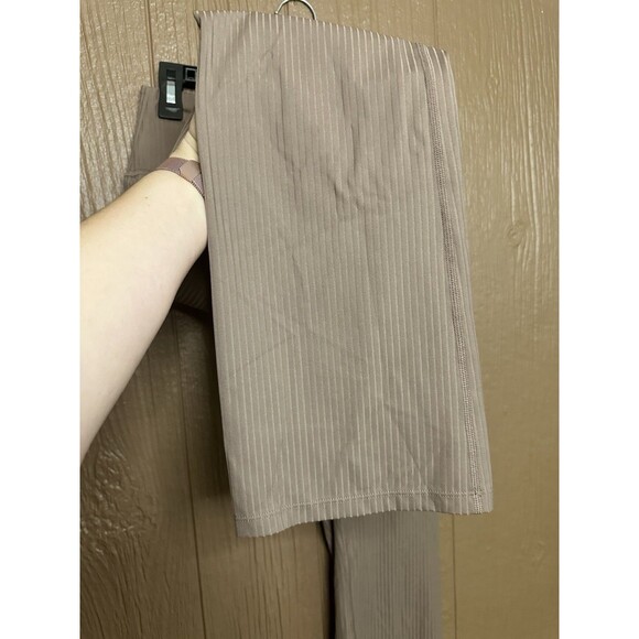 Prana Luxara Rib Flare‎ Cropped Leggings Carob Size Medium Ribbed Casual Light - Picture 4 of 7